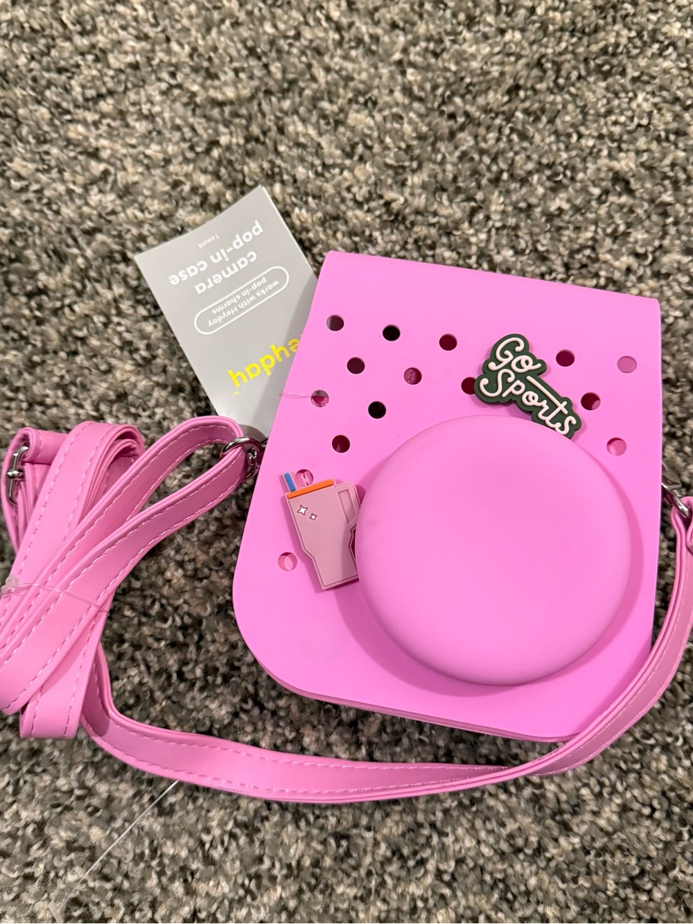 Pink Kids Camera Crossbody Bag